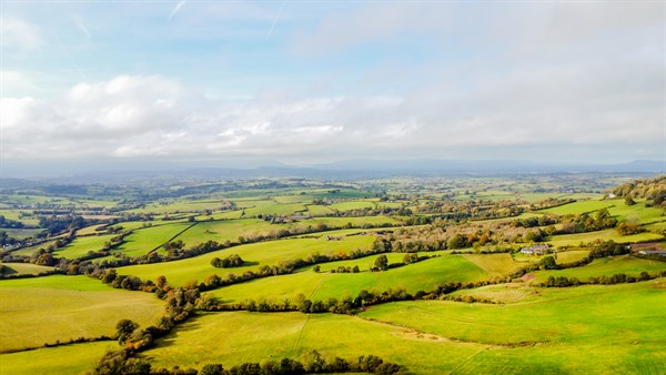 Image depicts the countryside local to Elderwood Parc